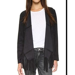 Faux Suede Fringe Jacket
